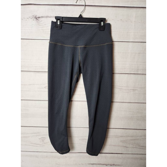 PrAna Womens Leggings Black Mid Rise Cropped Active Bottoms Workout Yoga XS - Picture 1 of 7